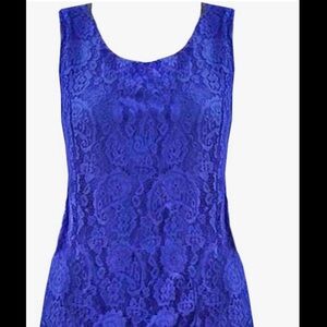 Paisley Lace Rack Display Dress. Blue. Size Large.